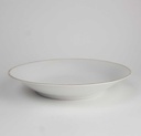 [2119139] 6er Set Suppenteller Goldrand 22,3 cm Seltmann Weiden Vohenstrauß weiß gebraucht - gut Bild 6