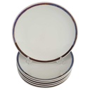[2119141] 6er Set Kuchenteller Dessertteller Goldrand 19 cm Schumann Arzberg 6 mm gebraucht - gut Bild 2