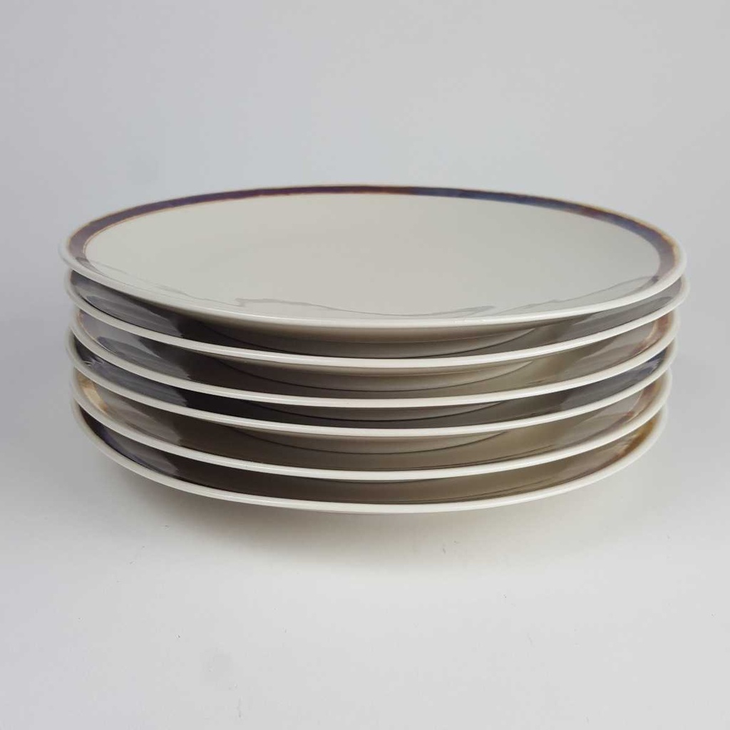 [2119141] 6er Set Kuchenteller Dessertteller Goldrand 19 cm Schumann Arzberg 6 mm gebraucht - gut Bild 4