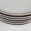 [2119141] 6er Set Kuchenteller Dessertteller Goldrand 19 cm Schumann Arzberg 6 mm gebraucht - gut Bild 5