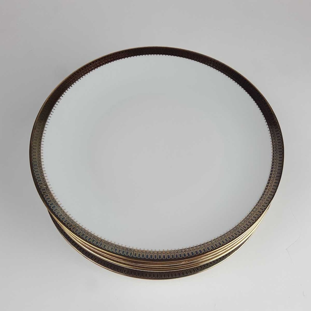 [458164188] Kuchenteller Dessertteller Goldrand 19,8 cm Schaller weiß Bavaria gebraucht - gut Bild 3