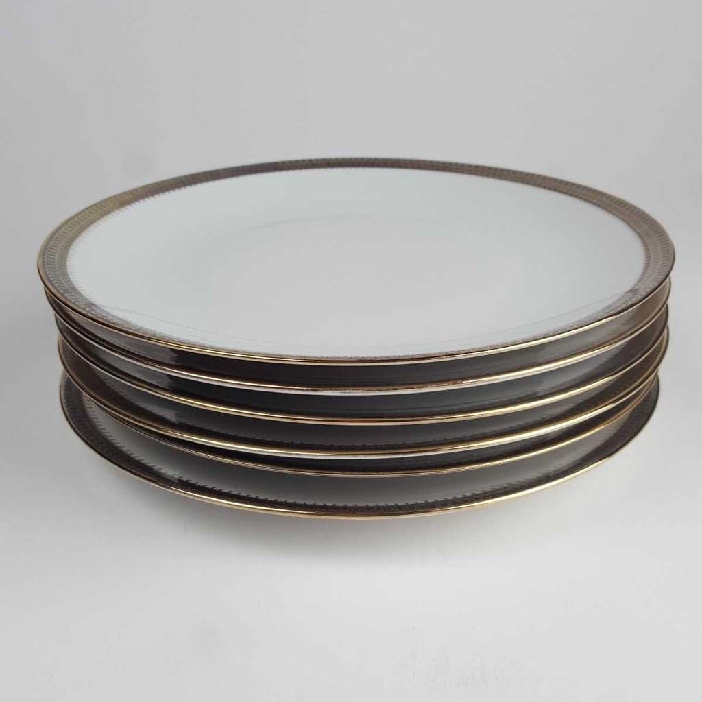 [458164188] Kuchenteller Dessertteller Goldrand 19,8 cm Schaller weiß Bavaria gebraucht - gut Bild 4