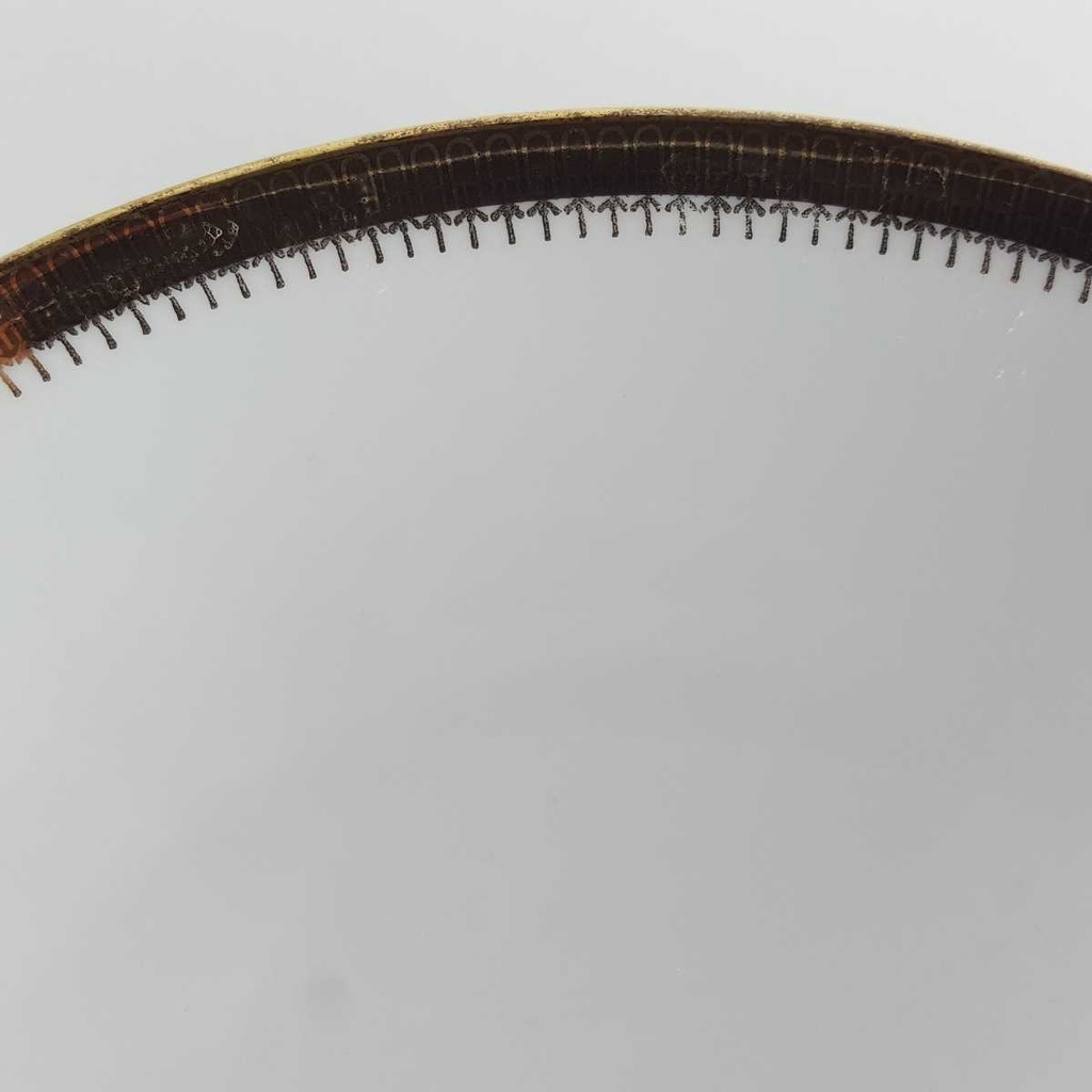 [458164188] Kuchenteller Dessertteller Goldrand 19,8 cm Schaller weiß Bavaria gebraucht - gut Bild 5