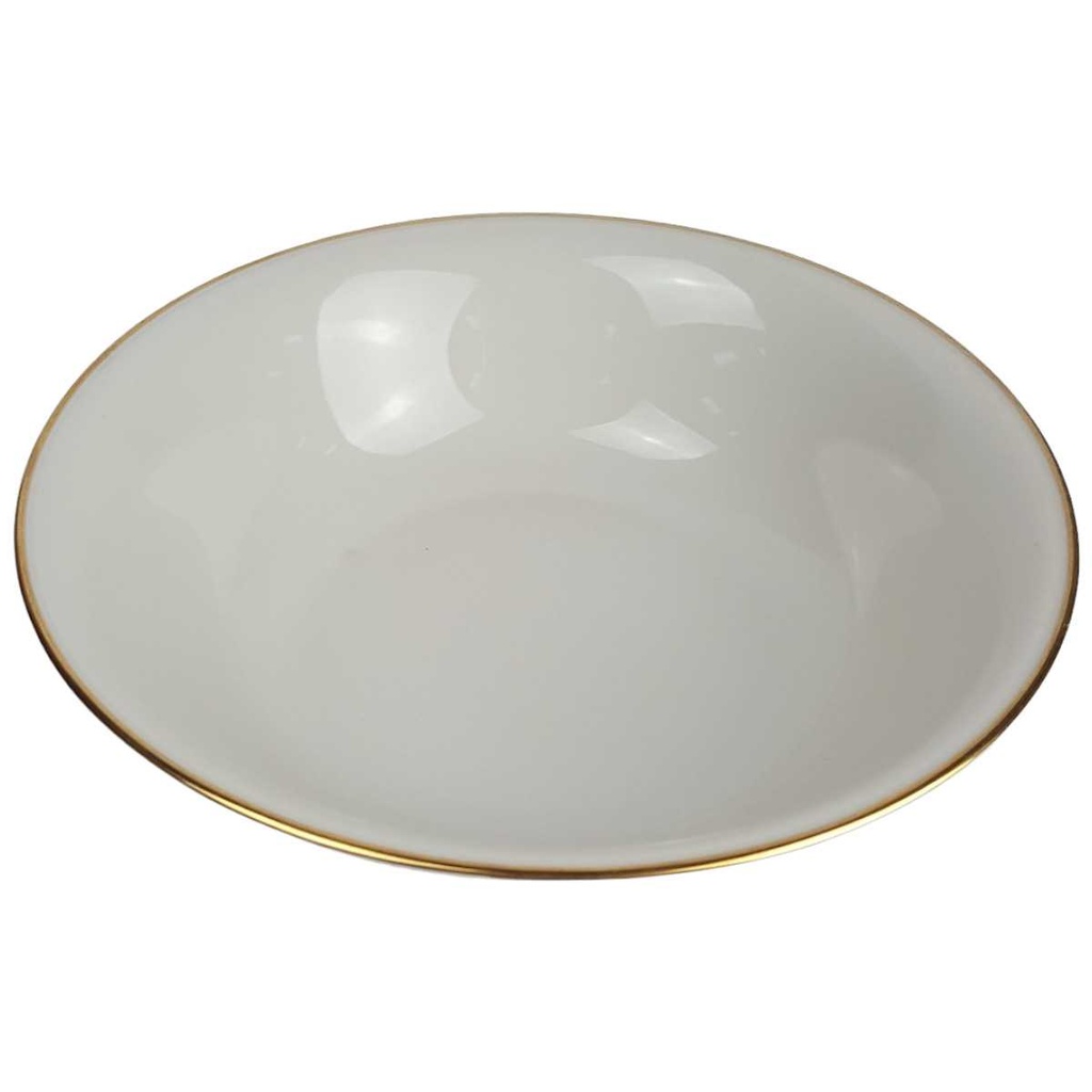 [458164191] Schüssel Goldrand 23,9 cm Bavaria Germany Elfenbein Porzellan Beige gebraucht - gut Bild 2
