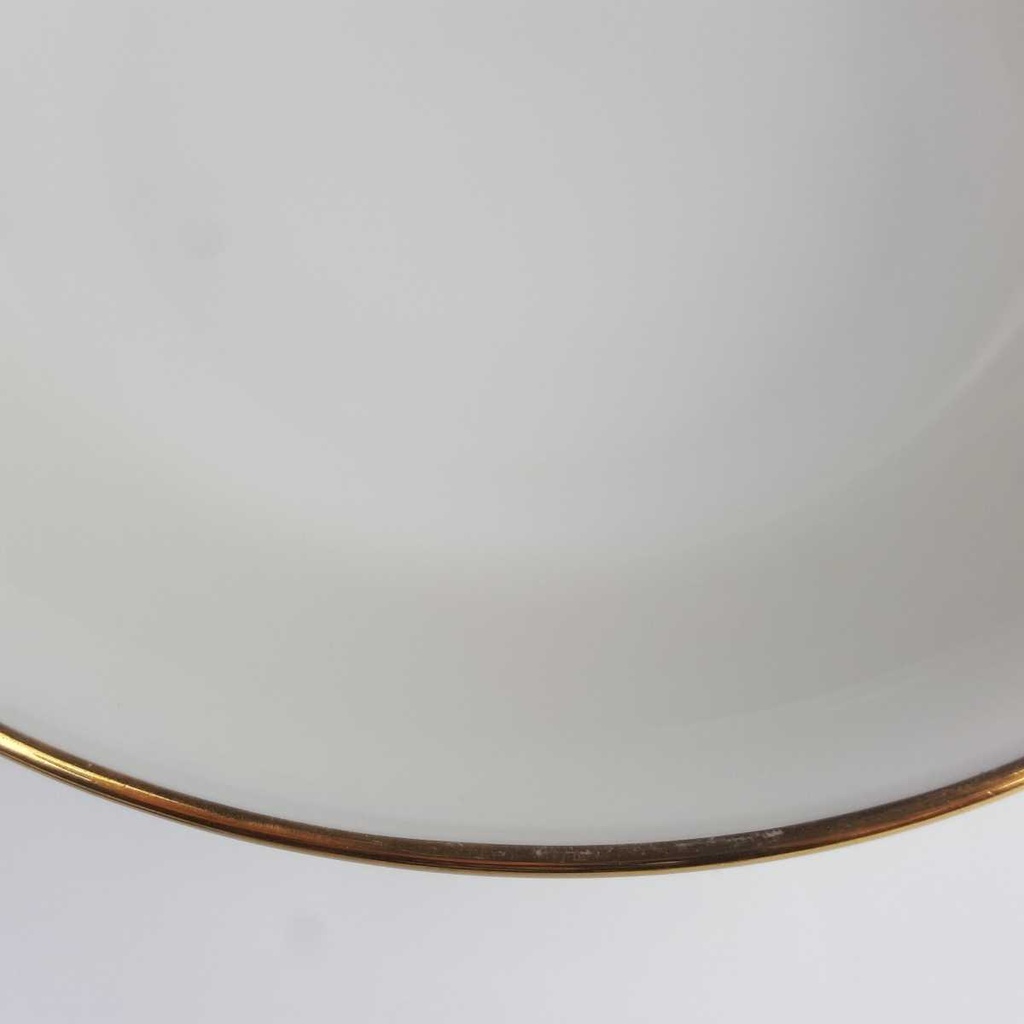 [458164191] Schüssel Goldrand 23,9 cm Bavaria Germany Elfenbein Porzellan Beige gebraucht - gut Bild 4