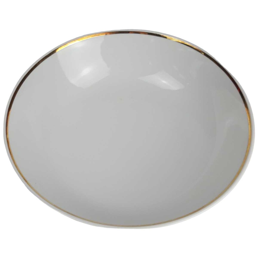 [458164197] Schüssel Goldrand 24,5 cm Bavaria Germany weiß gebraucht - gut Bild 2