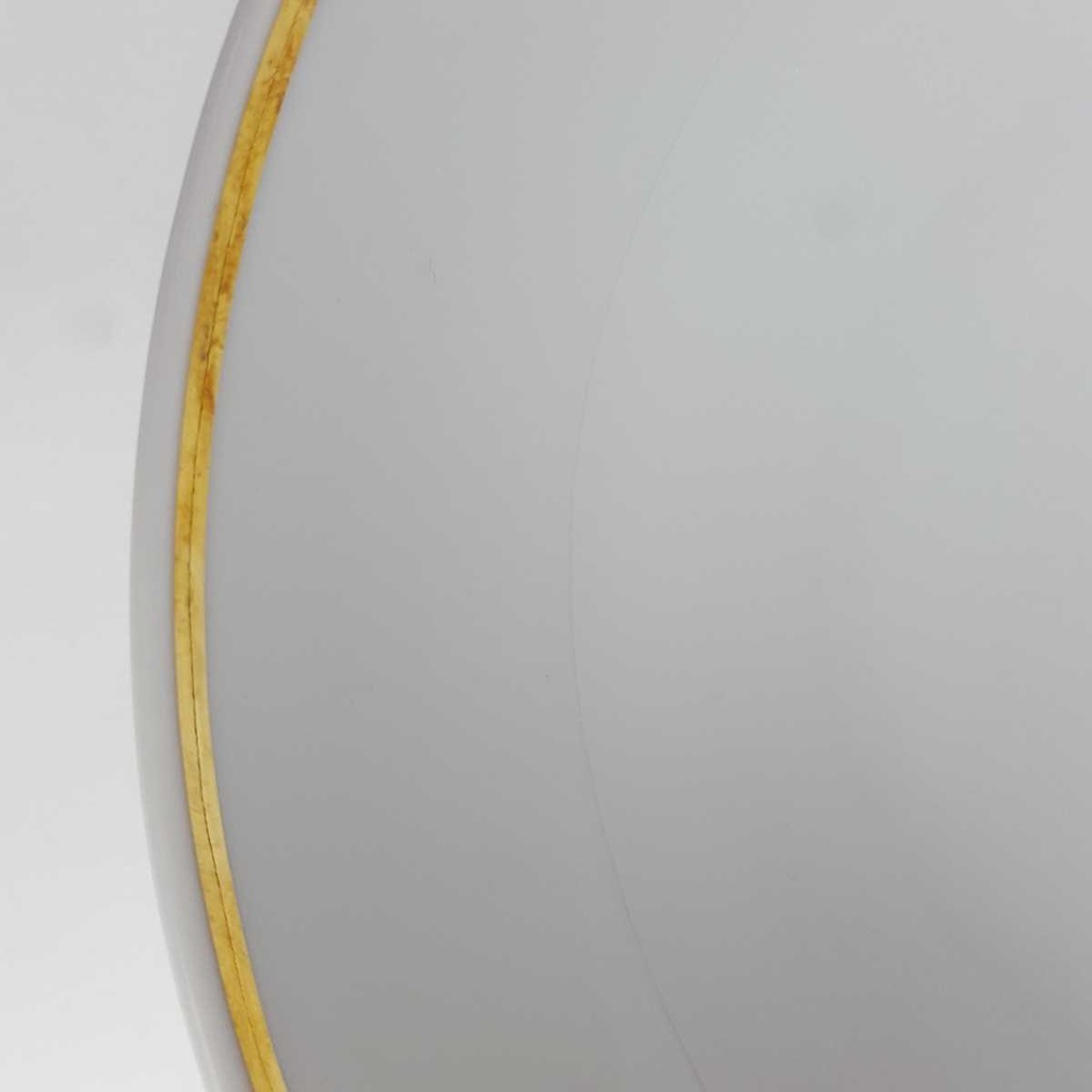 [458164197] Schüssel Goldrand 24,5 cm Bavaria Germany weiß gebraucht - gut Bild 3