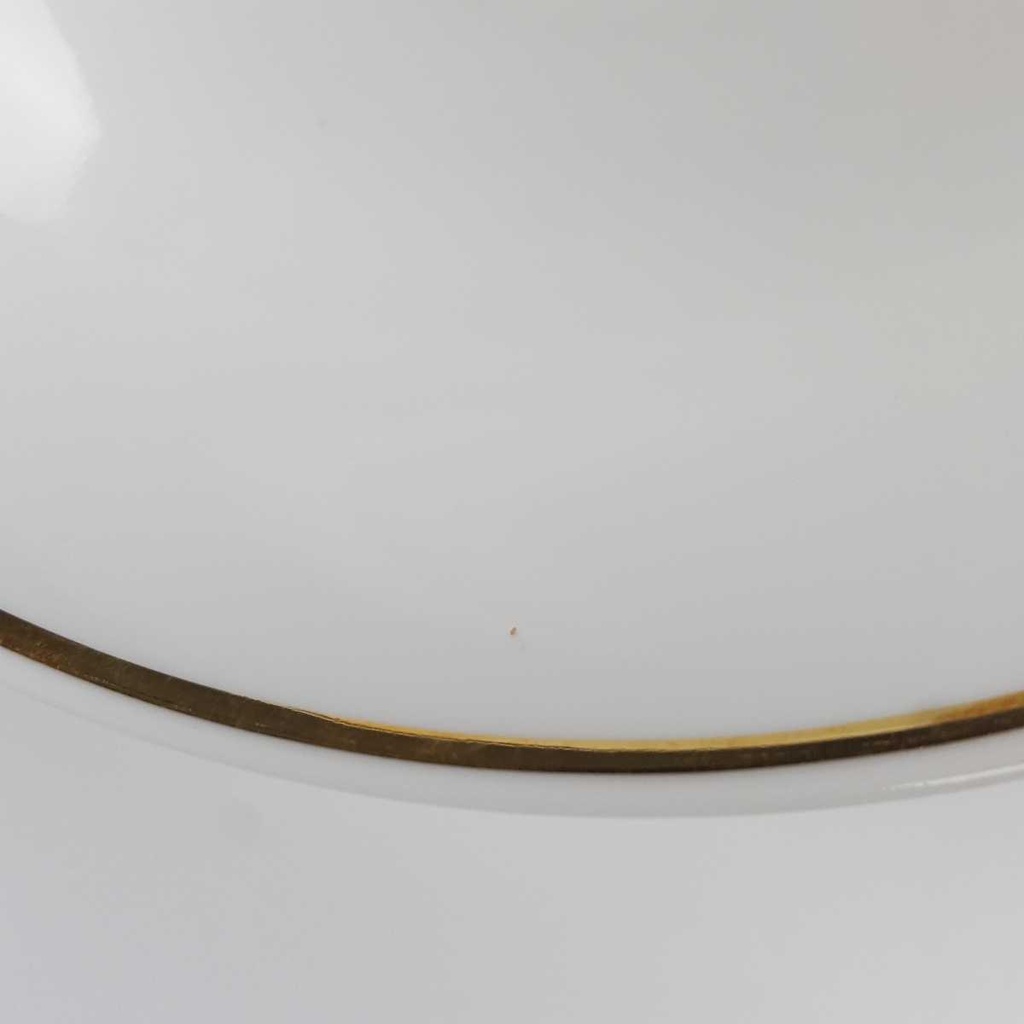 [458164197] Schüssel Goldrand 24,5 cm Bavaria Germany weiß gebraucht - gut Bild 4
