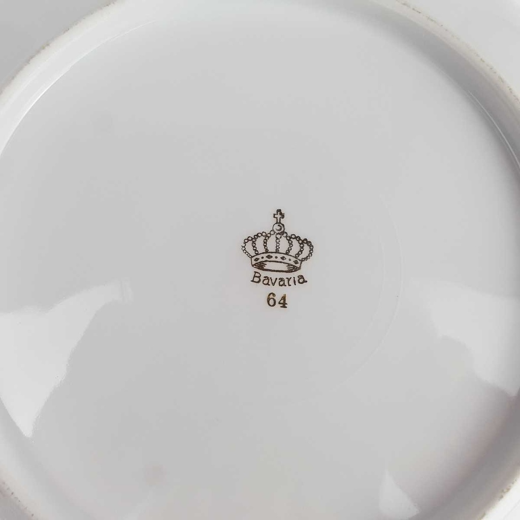 [458164197] Schüssel Goldrand 24,5 cm Bavaria Germany weiß gebraucht - gut Bild 5