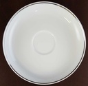 [4581642] Untertasse 13,8 cm Rosenthal Lotus Ballett Platin Weiß gebraucht - gut Bild 2