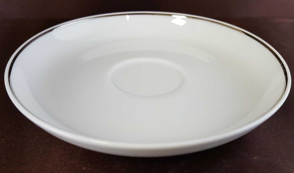 [4581642] Untertasse 13,8 cm Rosenthal Lotus Ballett Platin Weiß gebraucht - gut Bild 3
