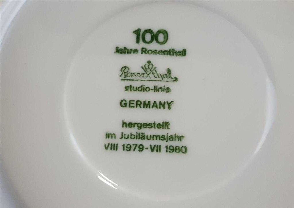 [4581642] Untertasse 13,8 cm Rosenthal Lotus Ballett Platin Weiß gebraucht - gut Bild 4