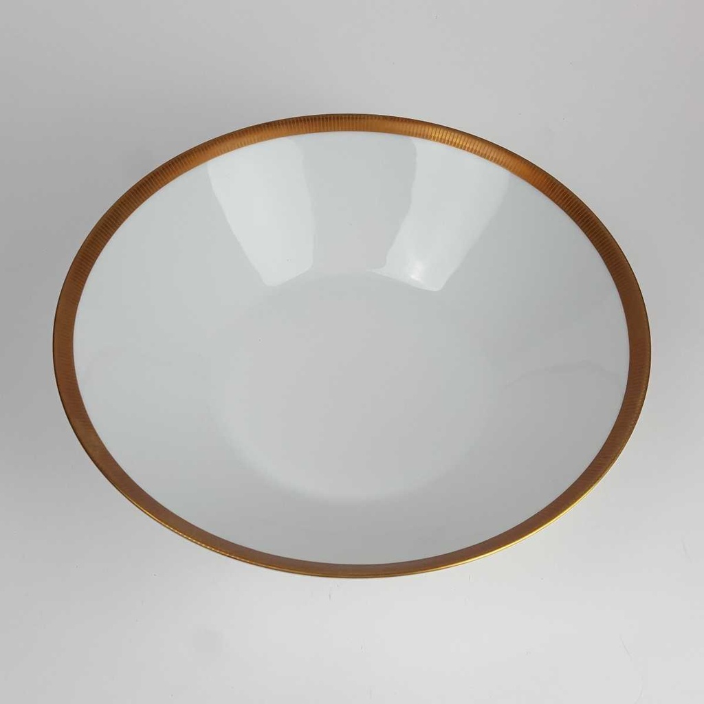 [458164200] Schüssel Goldrand Golddekor 25,7 cm Seltmann Weiden Vohenstrauß Weiß gebraucht - gut Bild 2