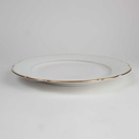 [458164201] Speiseteller Essteller Goldrand Golddekor 24 cm Seltmann Weiden Inka Weiß gebraucht - gut Bild 3