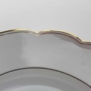 [458164202] Suppenteller Goldrand Golddekor 24,5 cm Seltmann Weiden Inka Weiß gebraucht - gut Bild 4