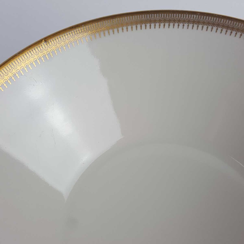 [458164210] Schüssel Goldrand Golddekor 23,8 cm Seltmann Weiden Vohenstrauß elfenbein gebraucht - gut Bild 3