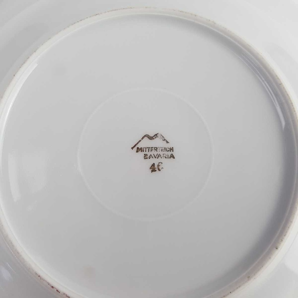 [458164212] Schüssel Goldrand 23,4 cm Mitterteich weiß Bavaria gebraucht - gut Bild 4
