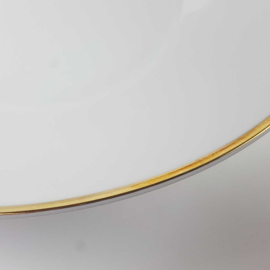 [458164214] Schüssel Goldrand Golddekor 24 cm Seltmann Weiden Vohenstrauß Weiß gebraucht - gut Bild 4