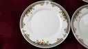 [2119143] 6er Set Speiseteller Essteller 24,4 cm China Pearl Bunte Blumen gebraucht - gut Bild 3