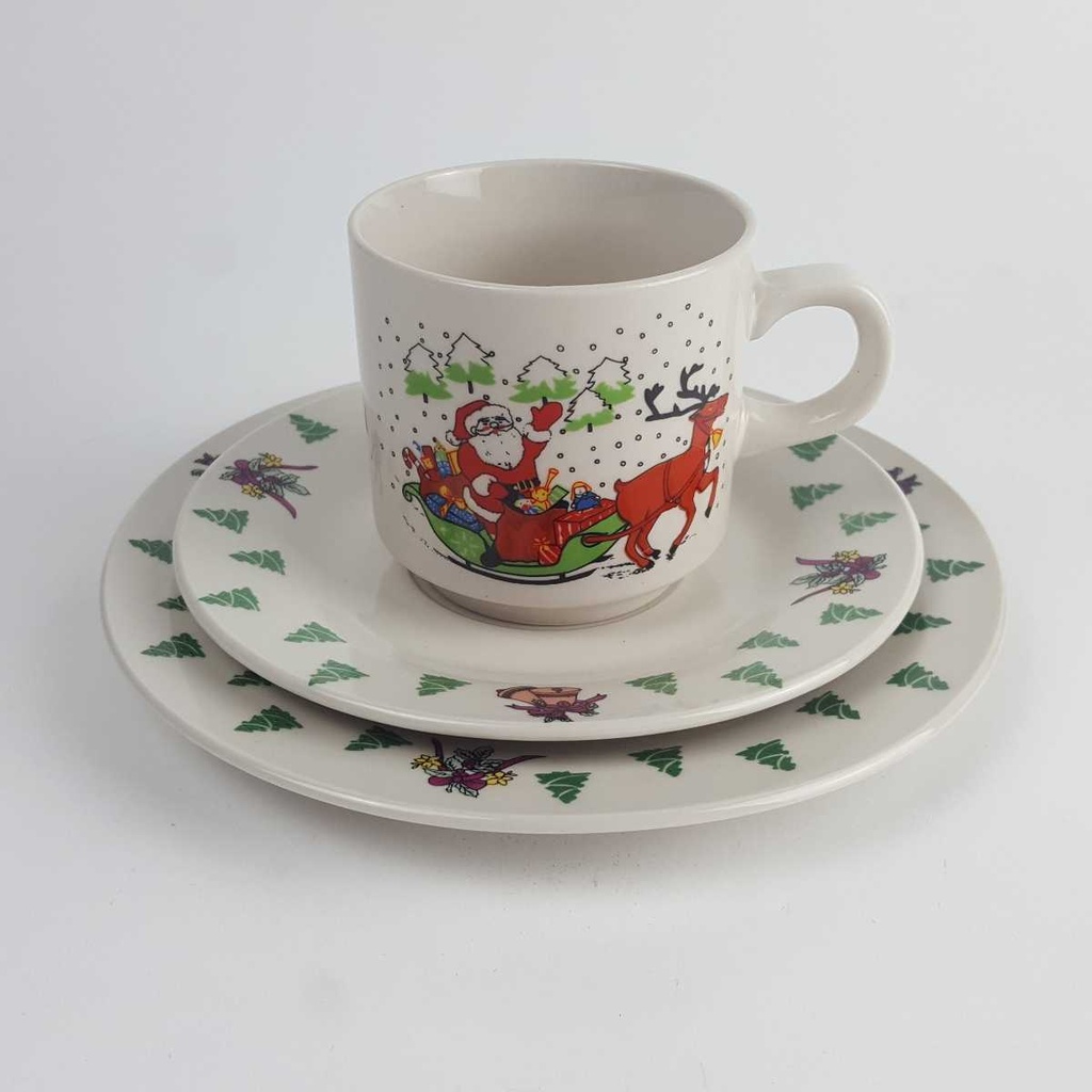 [2119144] 3er Set Gedeck 3tlg Wellco Design Krefeld Feinsteinzeug Weihnachten gebraucht - gut Bild 3
