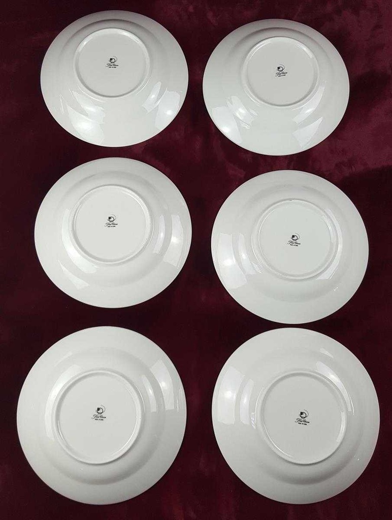 [2119145] 6er Set Suppenteller 22,8 cm China Pearl Bunte Blumen gebraucht - gut Bild 5