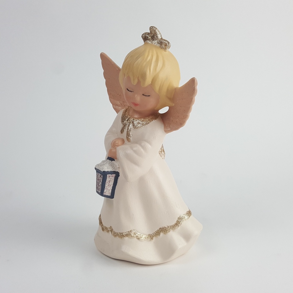 [458164230] Keramik Keramikfigur Engel mit Laterne H 19,2 cm Bild 5