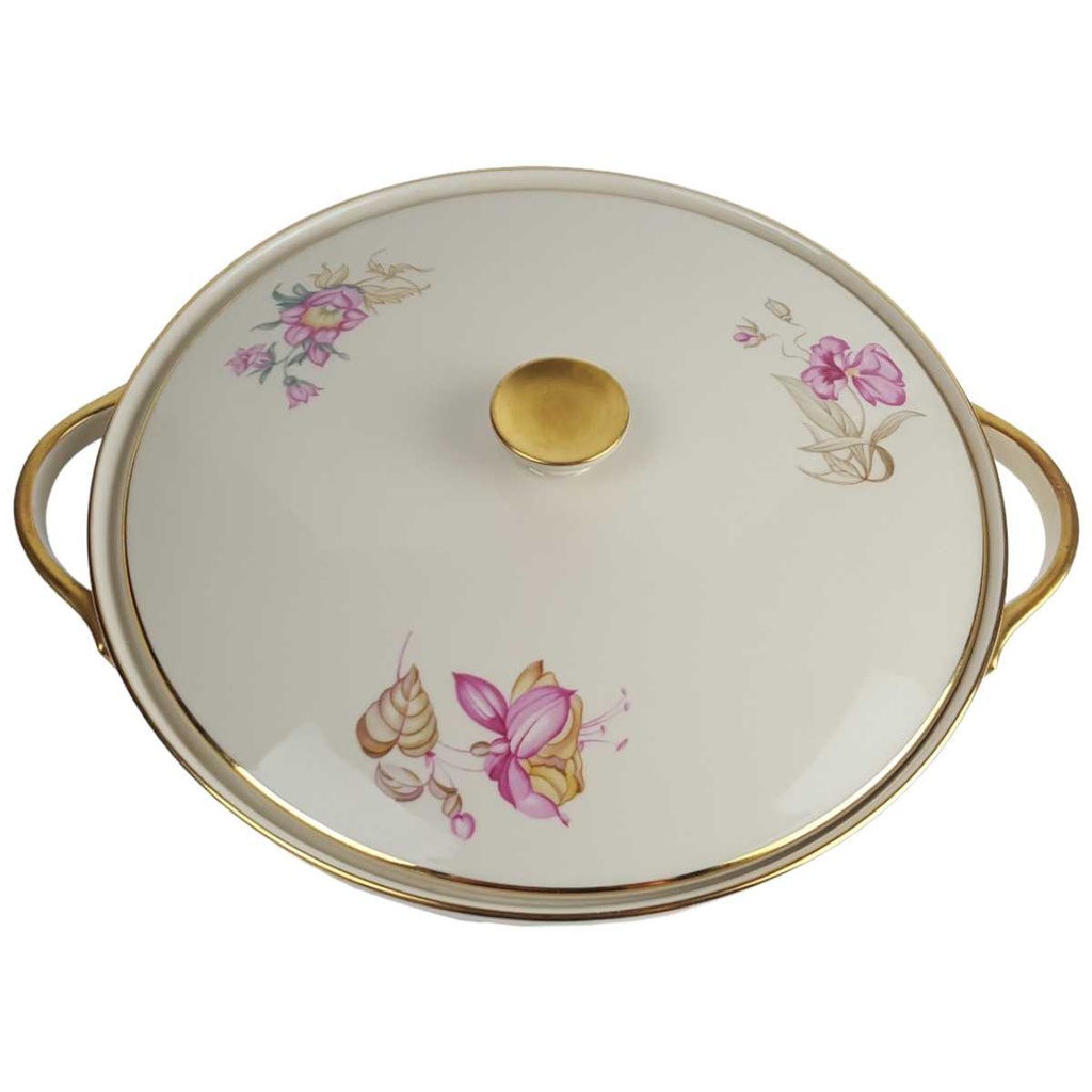 [458164262] Ragoutterrine Terrine Servierschüssel 1 L Heinrich Anmut Orchidee Selb gebraucht - gut Bild 2