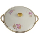 [458164262] Ragoutterrine Terrine Servierschüssel 1 L Heinrich Anmut Orchidee Selb gebraucht - gut Bild 2
