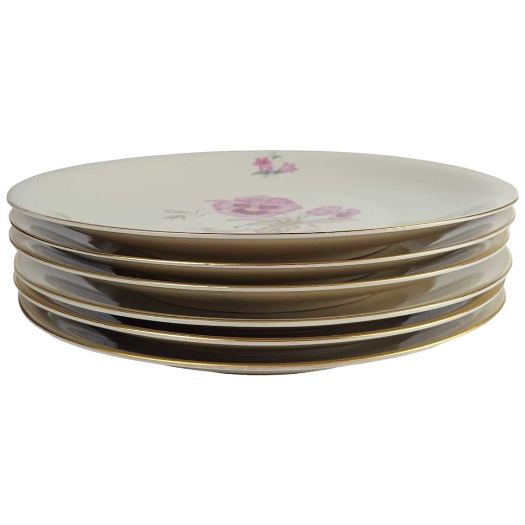 [2119147] 6er Set Speiseteller Essteller 25,2 cm Heinrich Anmut Orchidee Selb gebraucht - gut Bild 2