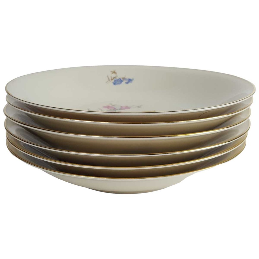 [2119148] 6er Set Suppenteller 23 cm Heinrich Anmut Orchidee Selb gebraucht - gut Bild 2