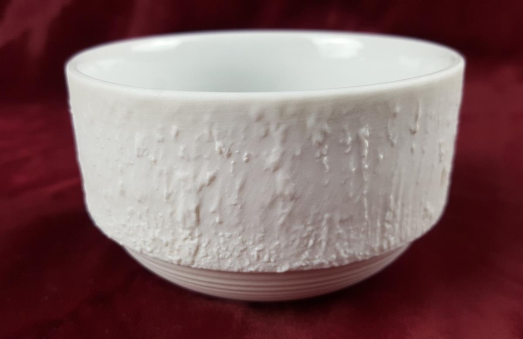 [45816427] Dessertschale 9,7 cm Bareuther Form 5387 Reliefdekor Weiß gebraucht - gut Bild 2