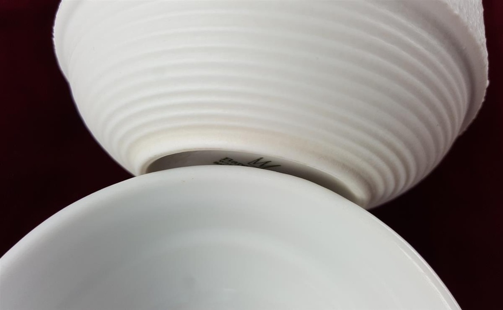 [45816427] Dessertschale 9,7 cm Bareuther Form 5387 Reliefdekor Weiß gebraucht - gut Bild 5