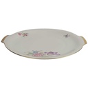 [458164270] Tortenplatte Tortenständer Goldrand Edelstein Bavaria Blumendekor Blumen gebraucht - gut Bild 2
