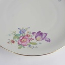 [458164270] Tortenplatte Tortenständer Goldrand Edelstein Bavaria Blumendekor Blumen gebraucht - gut Bild 3