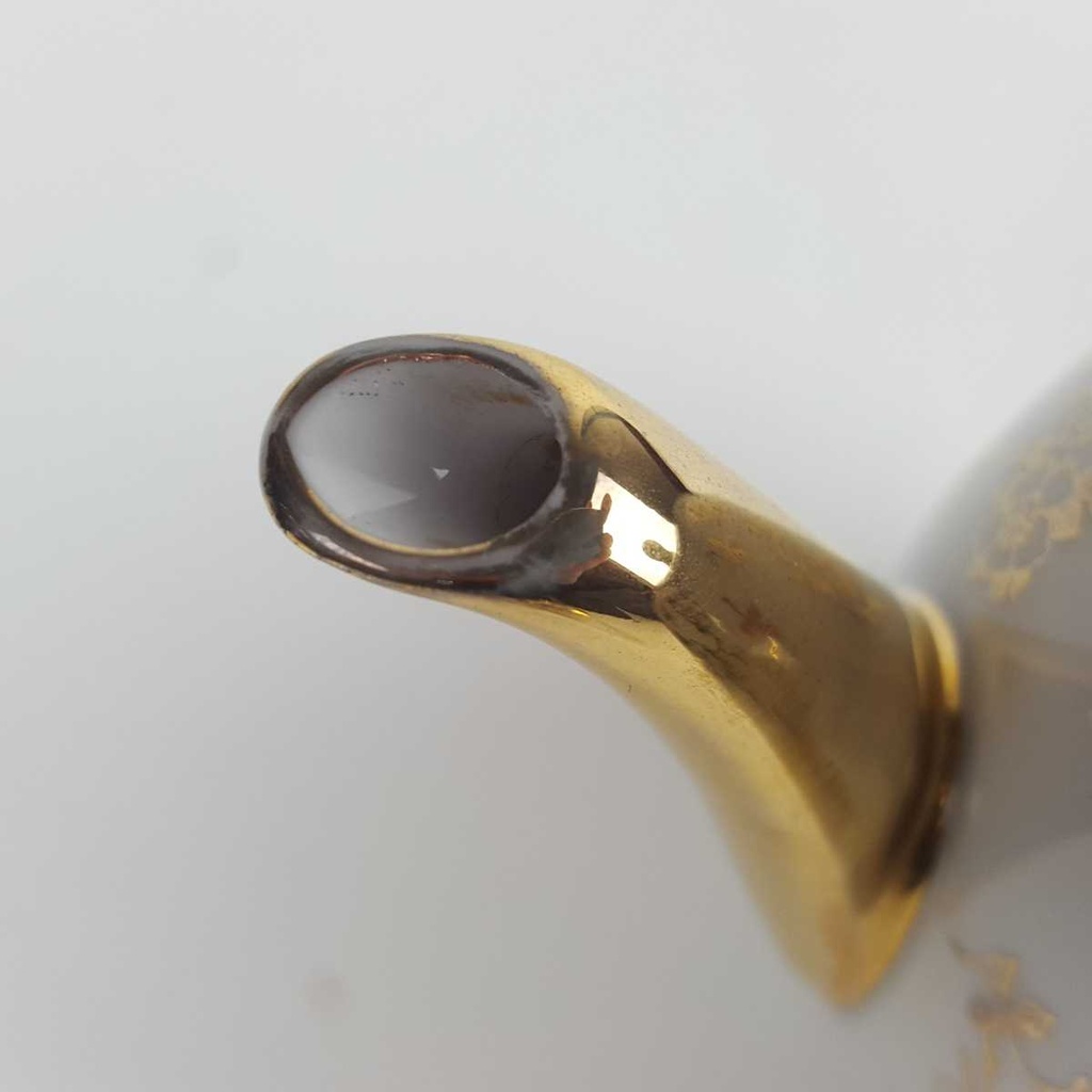 [458164274] Mokkakanne Kanne 0,55 L Rhenania Duisdorf Eva weiß gold gebraucht - gut Bild 7