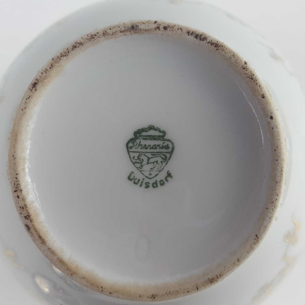 [458164274] Mokkakanne Kanne 0,55 L Rhenania Duisdorf Eva weiß gold gebraucht - gut Bild 9