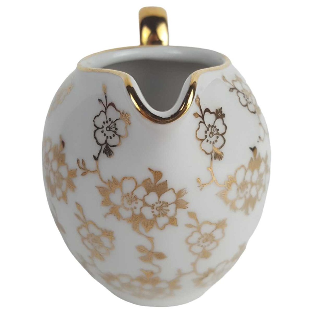[458164276] Milchkännchen klein 0,1 L Rhenania Duisdorf Eva weiß gold gebraucht - gut Bild 2
