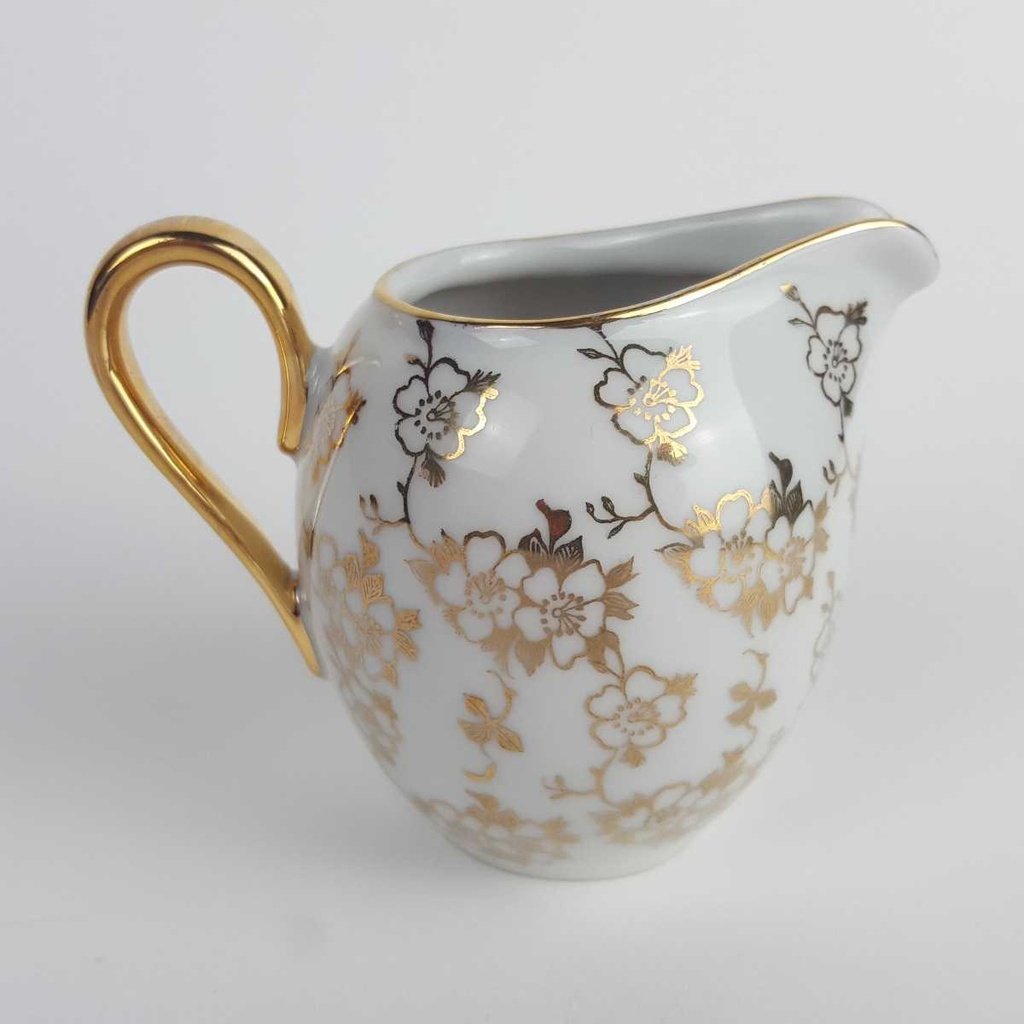 [458164276] Milchkännchen klein 0,1 L Rhenania Duisdorf Eva weiß gold gebraucht - gut Bild 3