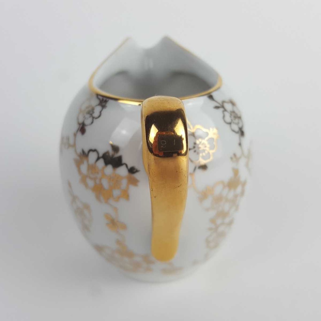 [458164276] Milchkännchen klein 0,1 L Rhenania Duisdorf Eva weiß gold gebraucht - gut Bild 4