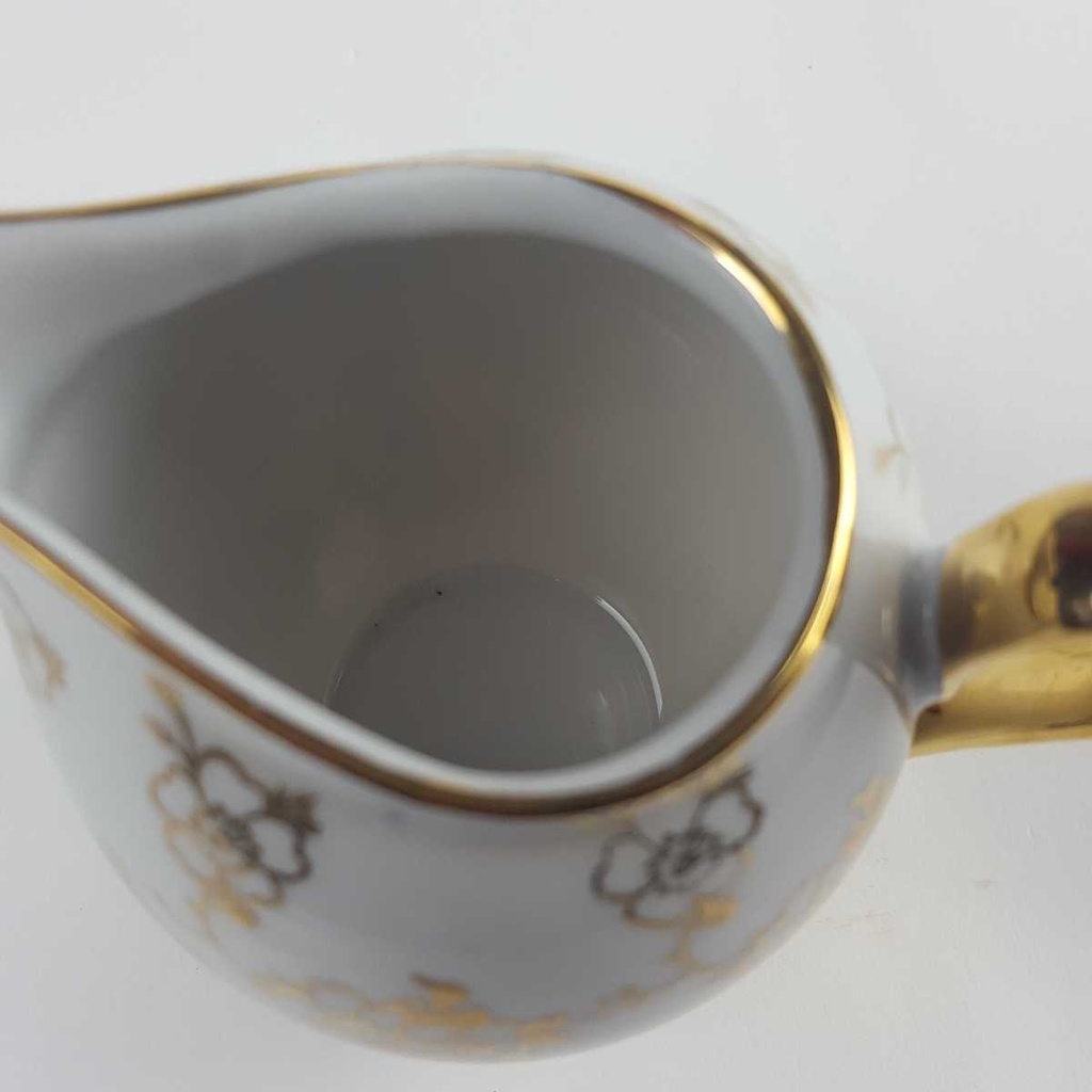 [458164276] Milchkännchen klein 0,1 L Rhenania Duisdorf Eva weiß gold gebraucht - gut Bild 5