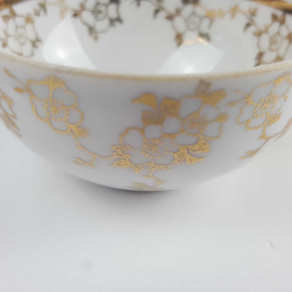 [458164277] Mokkatasse Tasse Rhenania Duisdorf Eva weiß gold gebraucht - gut Bild 6