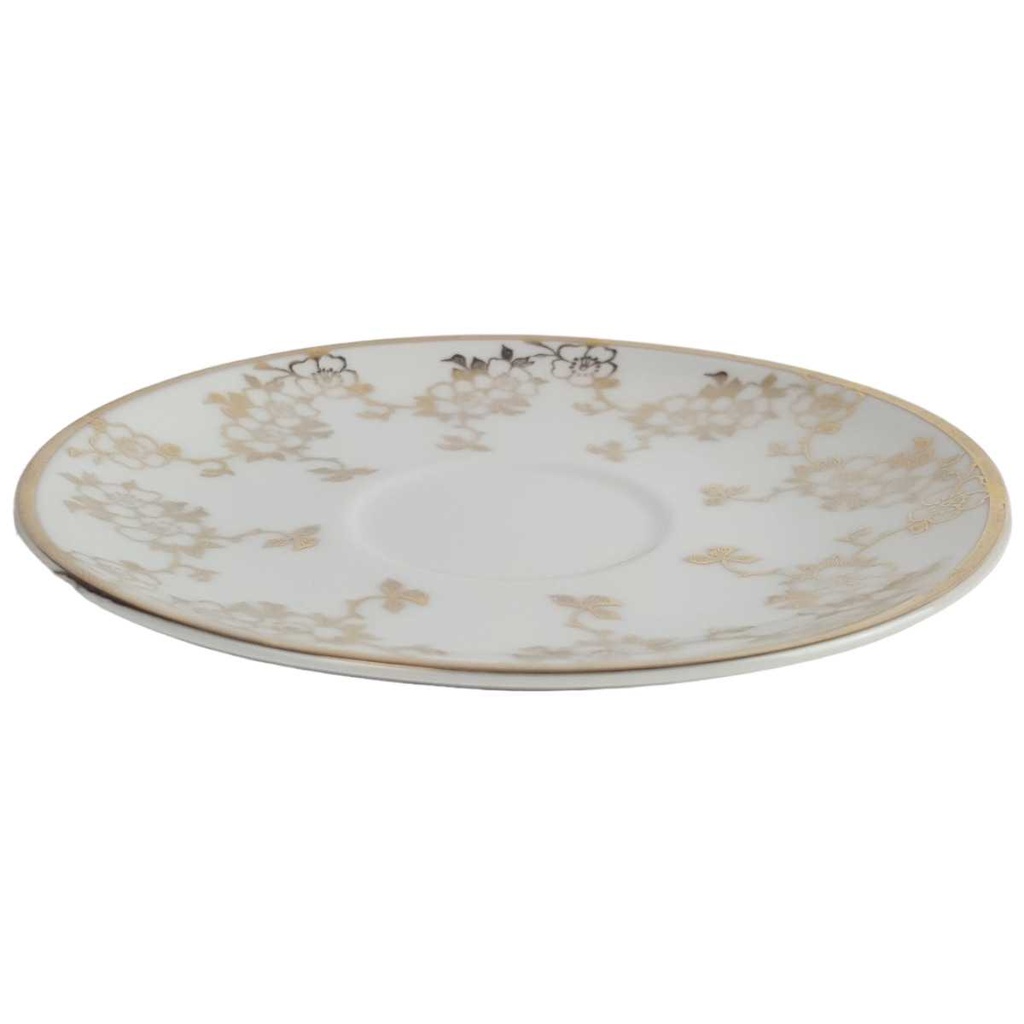 [458164278] Untertasse klein 11,2 cm Rhenania Duisdorf Eva weiß gold gebraucht - gut Bild 2