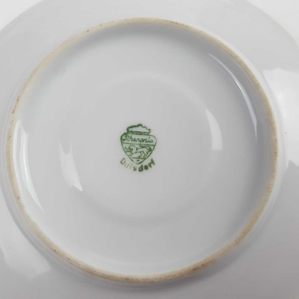 [458164278] Untertasse klein 11,2 cm Rhenania Duisdorf Eva weiß gold gebraucht - gut Bild 3