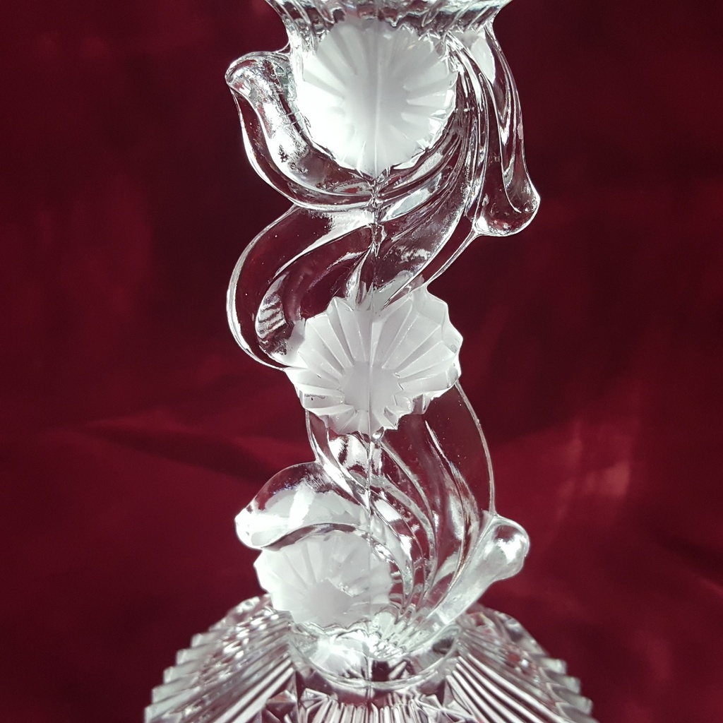 [458164285] Kerzenhalter Handarbeit 21,2 cm Bohemia gebraucht - sehr gut Bild 2