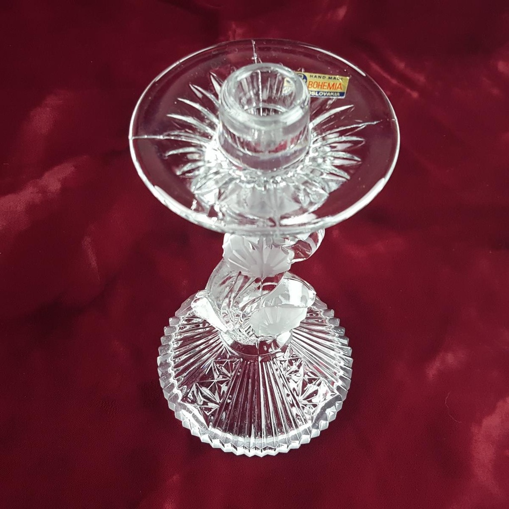 [458164285] Kerzenhalter Handarbeit 21,2 cm Bohemia gebraucht - sehr gut Bild 6