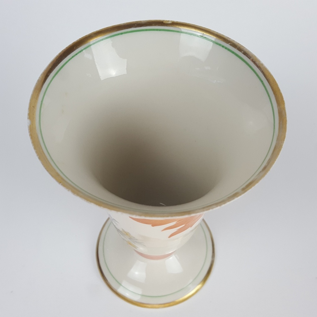 [458164298] Vase Goldrand 14,9 cm VEB Reichenbach gebraucht - akzeptabel Bild 3