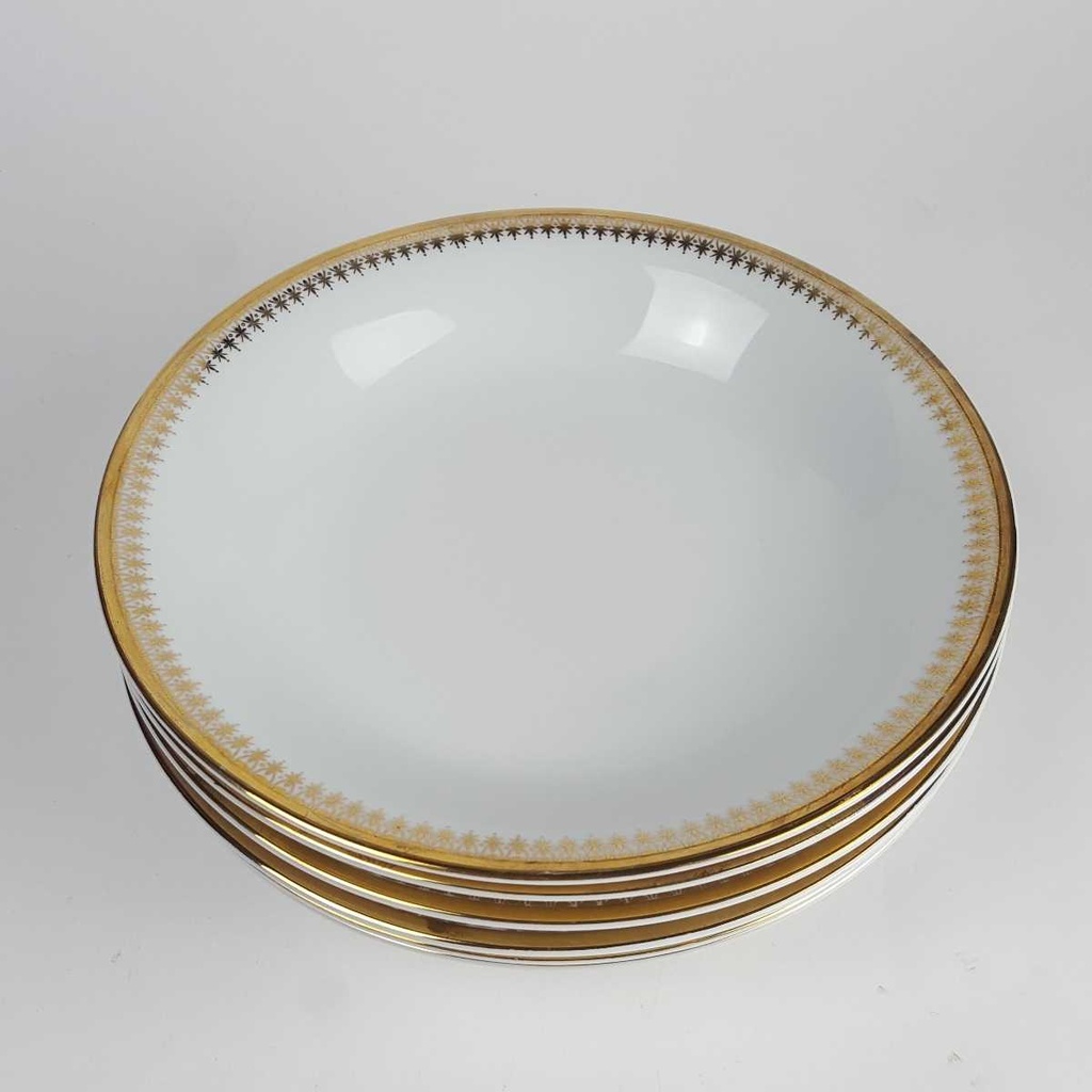 [2119150] 6er Set Suppenteller Goldrand Golddekor 22,2 cm Winterling Kirchenlamitz gebraucht - gut Bild 3