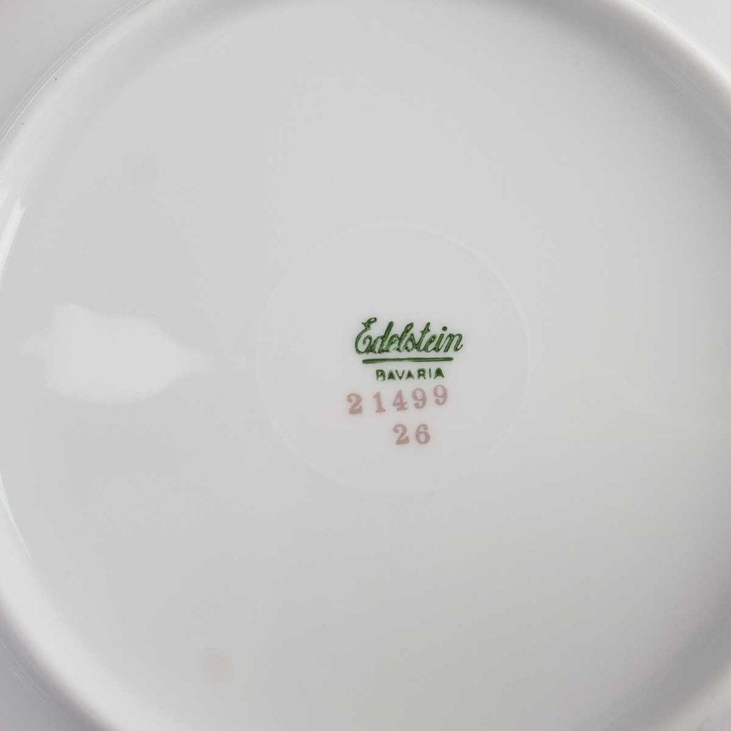 [458164305] Suppenteller Goldrand 22,8 cm Edelstein Bavaria Grauband 21499 gebraucht - gut Bild 6