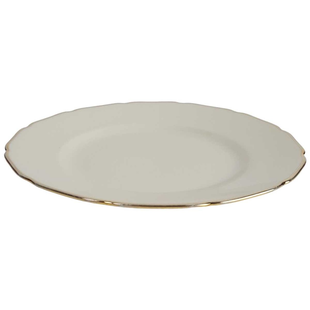 [458164311] Kuchenteller Dessertteller Golddekor 19,5 cm Tielsch Altwasser elfenbein 7930 gebraucht - gut Bild 2