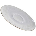 [458164312] Untertasse Goldrand 15,4 cm Winterling Röslau Reliefdekor weiß gebraucht - gut Bild 2
